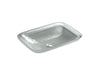 KOHLER K-2773-G8 Inia 20-3/4" rectangular drop-in bathroom sink, no overflow, opaque stone
