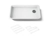 KOHLER K-27785 Cairn 33" undermount single-bowl kitchen sink, matte white