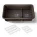 KOHLER K-27786 Cairn Smart Divide 33-1/2" undermount double-bowl kitchen sink, matte brown - view 5
