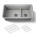 KOHLER K-27786 Cairn Smart Divide 33-1/2" undermount double-bowl kitchen sink, matte grey - view 5