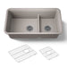KOHLER K-27786 Cairn Smart Divide 33-1/2" undermount double-bowl kitchen sink, matte taupe - view 5