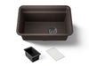 KOHLER K-27787 Cairn 27-1/2" undermount single-bowl utility sink, matte brown
