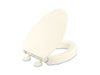 KOHLER K-27930 Border Elevated Quiet-Close™ Elongated Toilet Seat, Biscuit - 3/4 view of product