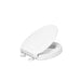 KOHLER K-27930 Border Elevated Quiet-Close™ Elongated Toilet Seat, White - 3/4 view of product