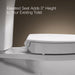 KOHLER K-27930 Border Elevated Quiet-Close™ Elongated Toilet Seat, White - Detail image of a product feature
