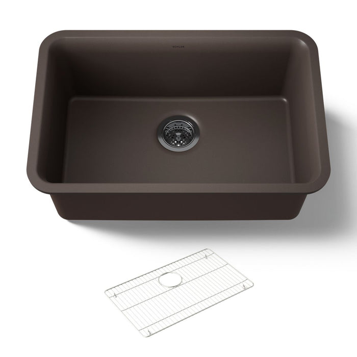 KOHLER K-28000 Cairn 27-1/2" undermount single-bowl kitchen sink, matte brown - view 5