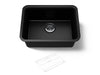 KOHLER K-28001 Cairn 24-1/2" undermount single-bowl kitchen sink, matte black