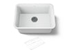 KOHLER K-28001 Cairn 24-1/2" undermount single-bowl kitchen sink, matte white