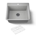 KOHLER K-28003-1 Kennon 25" top-/undermount single-bowl kitchen sink, matte grey - view 4