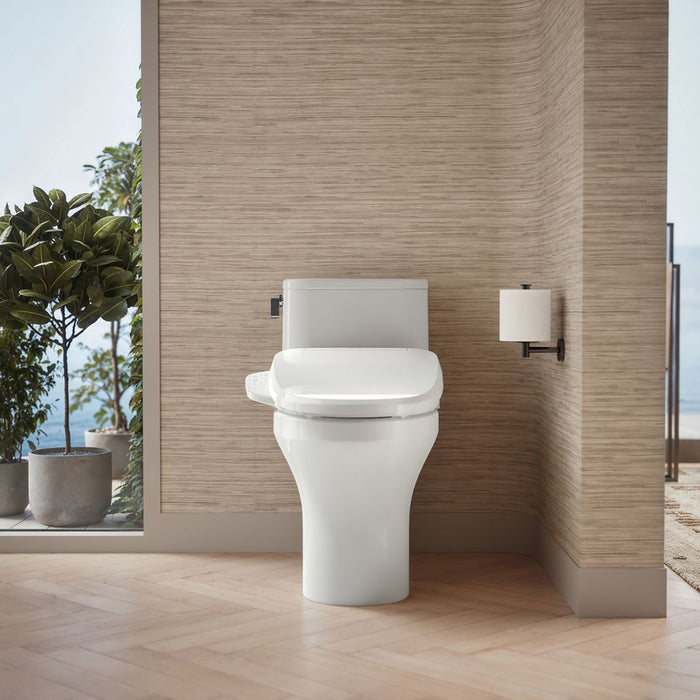 KOHLER K-28020-HC Spacity Hidden cord one-piece compact elongated toilet with skirted trapway, 1.28 gpf, white - view 5