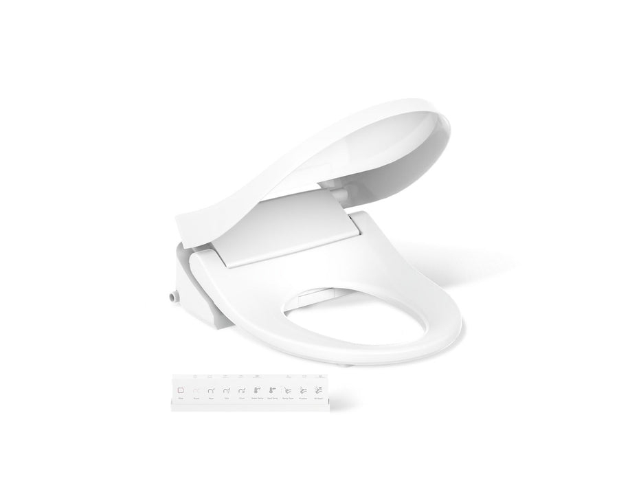 KOHLER K-28118-0 PureWash E815 K-28118 C3 Round-front Bidet Toilet Seat with Remote Control, white