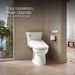 KOHLER K-28118-0 PureWash E815 K-28118 C3 Round-front Bidet Toilet Seat with Remote Control, white - view 4