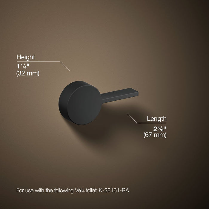 KOHLER K-28122-R Veil Right-hand trip lever, matte black - view 5