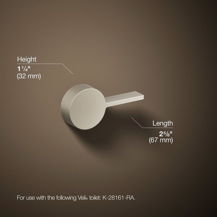 KOHLER K-28122-R Veil Right-hand trip lever, vibrant brushed nickel - view 4