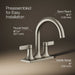 KOHLER K-28124-4K Venza Centerset bathroom sink faucet, 1.0 gpm, vibrant brushed nickel - view 3