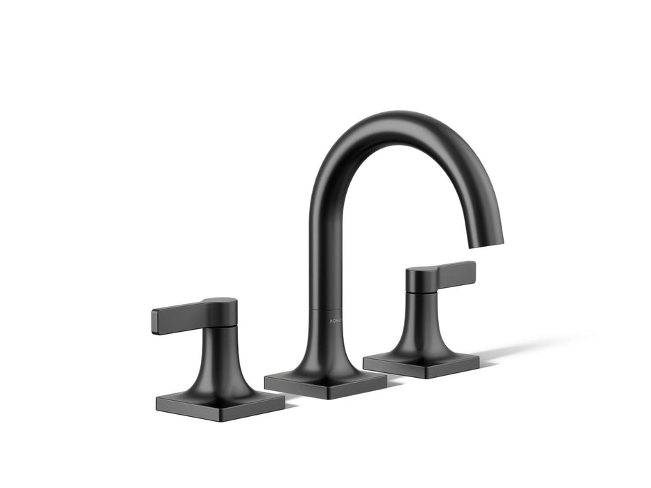 KOHLER K-28125-4 Venza Widespread bathroom sink faucet, 1.2 gpm, matte black