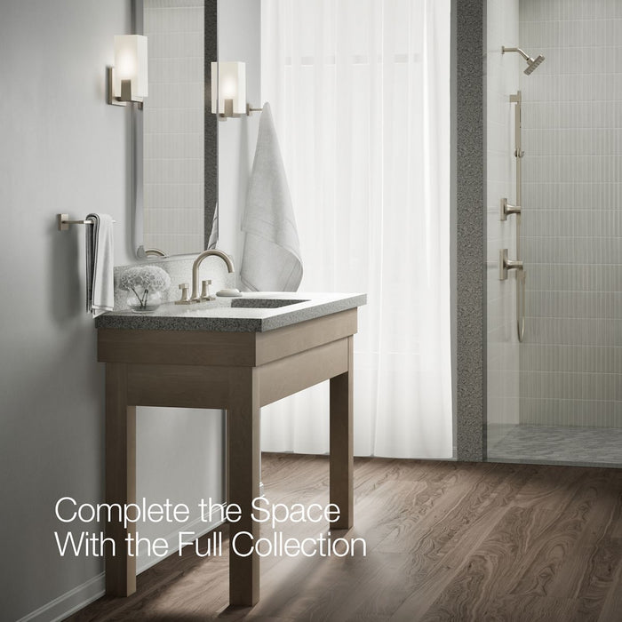 KOHLER K-28125-4K Venza Widespread bathroom sink faucet, 1.0 gpm, vibrant brushed nickel - view 4