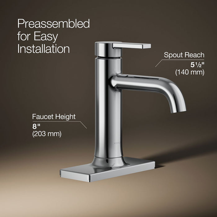 KOHLER K-28126-4K Venza Single-handle bathroom sink faucet, 1.0 gpm, polished chrome - view 3