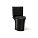KOHLER K-28161-RA Veil Two-piece elongated toilet with skirted trapway, 1.28 gpf, black black