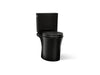 KOHLER K-28161 Veil Two-piece elongated toilet with skirted trapway, 1.28 gpf - Black Black