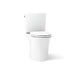 KOHLER K-28161-RA Veil Two-piece elongated toilet with skirted trapway, 1.28 gpf, white