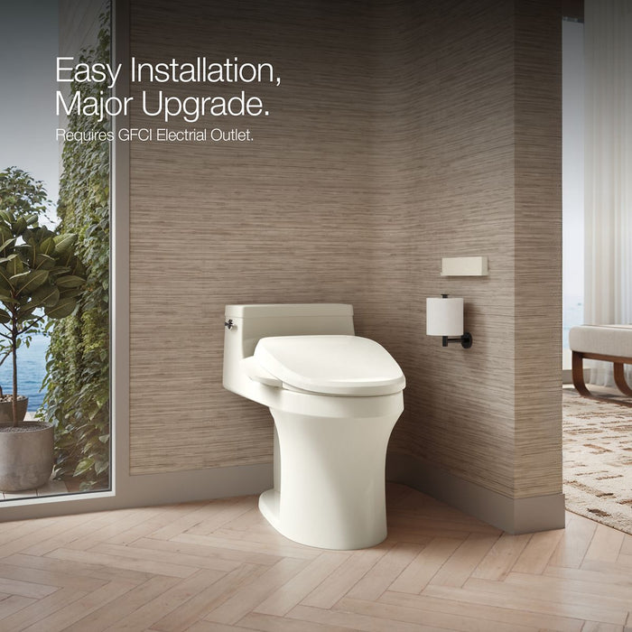 KOHLER K-28229 PureWash Elongated bidet toilet seat with remote control, biscuit - view 3