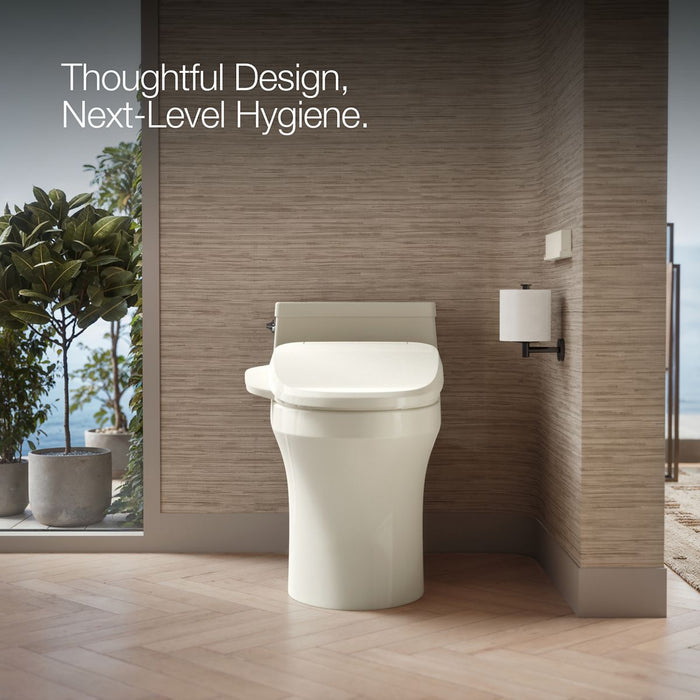 KOHLER K-28229 PureWash Elongated bidet toilet seat with remote control, biscuit - view 4