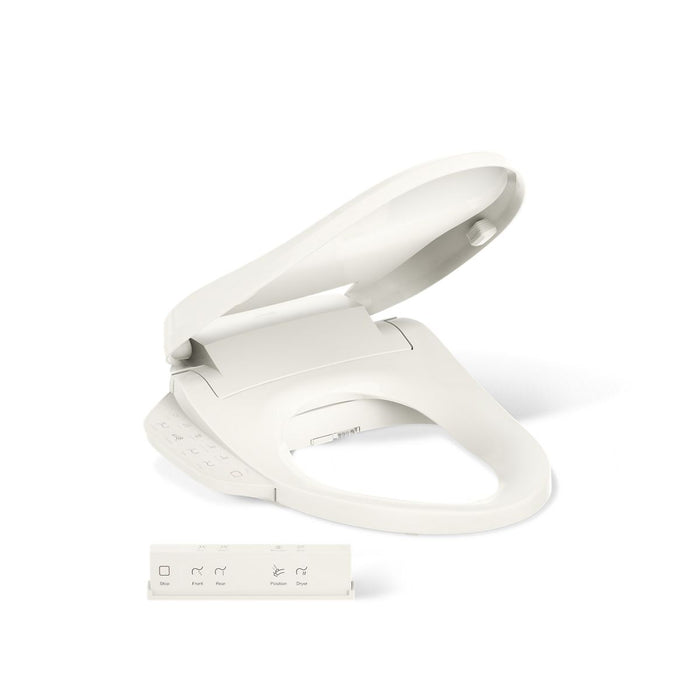 KOHLER K-28229 PureWash Elongated bidet toilet seat with remote control, biscuit - view 5