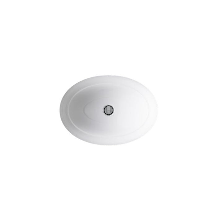 KOHLER K-2824 Serif 20-3/4" oval undermount bathroom sink, no overflow, white - view 2