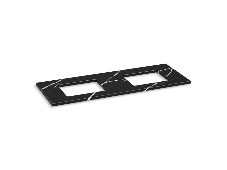 KOHLER K-28258 Silestone 61" quartz vanity top with two rectangular cutouts