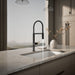 KOHLER K-28267 Components Semi-professional kitchen sink faucet with two-function sprayhead, matte black with brushed...
