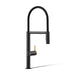 KOHLER K-28267 Components Semi-professional kitchen sink faucet with two-function sprayhead, matte black with brushed...