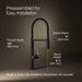 KOHLER K-28267 Components Semi-professional kitchen sink faucet with two-function sprayhead, matte black with brushed...
