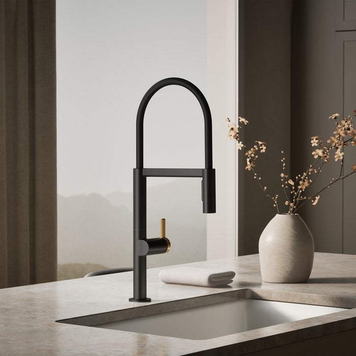 KOHLER K-28267 Components Semi-professional kitchen sink faucet with two-function sprayhead