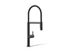 KOHLER K-28267 Components Semi-professional kitchen sink faucet with two-function sprayhead, matte black