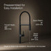 KOHLER K-28267 Components Semi-professional kitchen sink faucet with two-function sprayhead, matte black - view 5