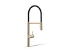 KOHLER K-28267 Components Semi-professional kitchen sink faucet with two-function sprayhead, vibrant brushed bronze