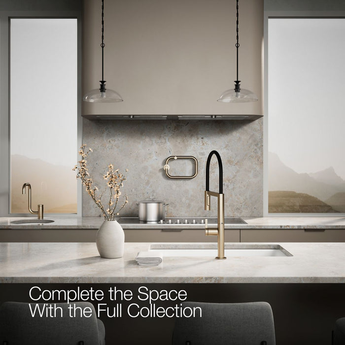 KOHLER K-28267 Components Semi-professional kitchen sink faucet with two-function sprayhead, vibrant brushed bronze - view 2