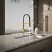 KOHLER K-28267 Components Semi-professional kitchen sink faucet with two-function sprayhead, vibrant brushed moderne...