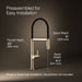 KOHLER K-28267 Components Semi-professional kitchen sink faucet with two-function sprayhead, vibrant french gold - view 5