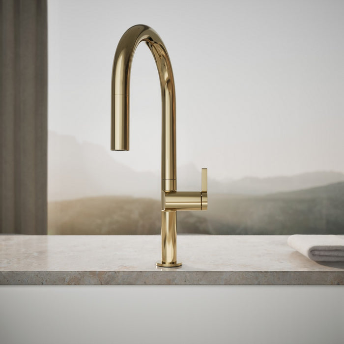 KOHLER K-28268 Components Pull-down kitchen sink faucet with two-function sprayhead