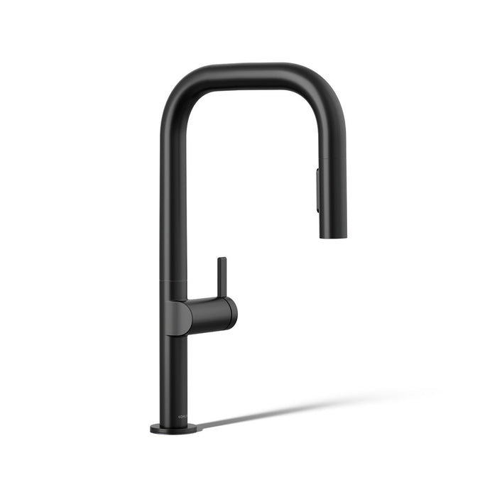 KOHLER K-28269 Components Pull-down kitchen sink faucet with two-function sprayhead, matte black - view 5