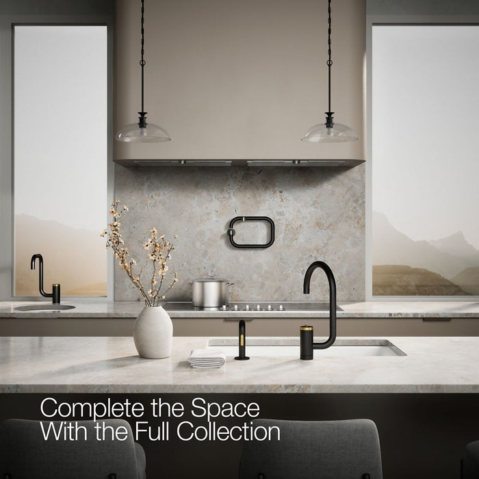 KOHLER K-28272 Components Single-handle kitchen sink faucet with two-function extended-reach spout and side sprayer,...