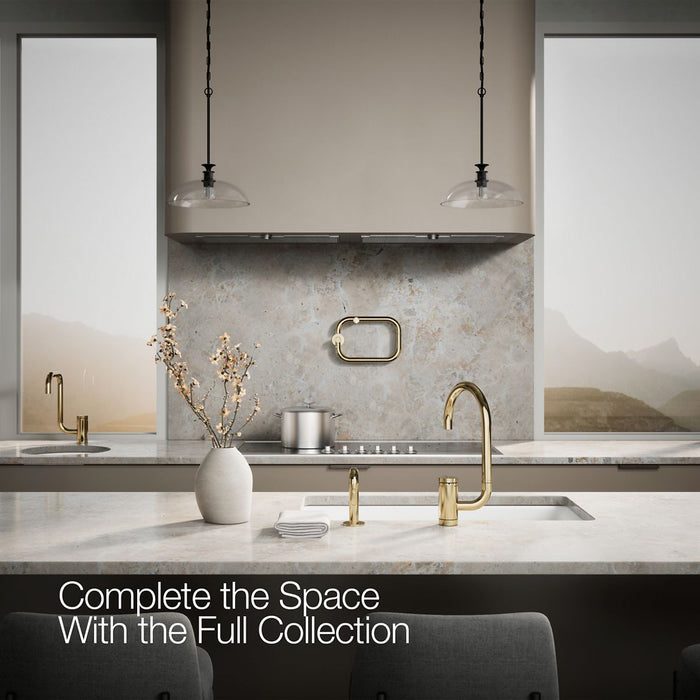 KOHLER K-28272 Components Single-handle kitchen sink faucet with two-function extended-reach spout and side sprayer,...