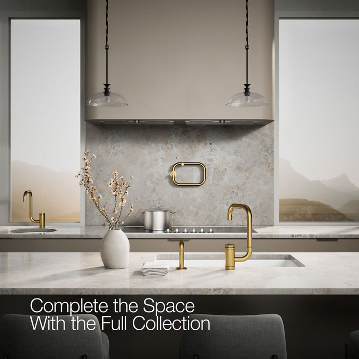KOHLER K-28274 Components Single-handle kitchen sink faucet with two-function extended-reach spout and side sprayer,...