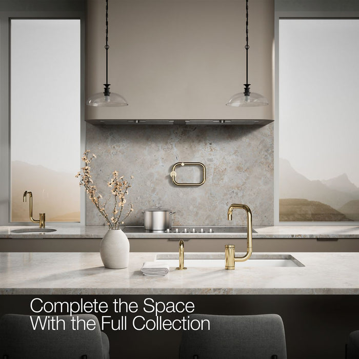 KOHLER K-28274 Components Single-handle kitchen sink faucet with two-function extended-reach spout and side sprayer,...