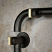 KOHLER K-28276 Components Wall-mount pot filler, matte black with brushed moderne brass - view 5