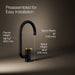 KOHLER K-28277 Components Single-handle bar sink faucet with two-function extended-reach spout, matte black with brushed...