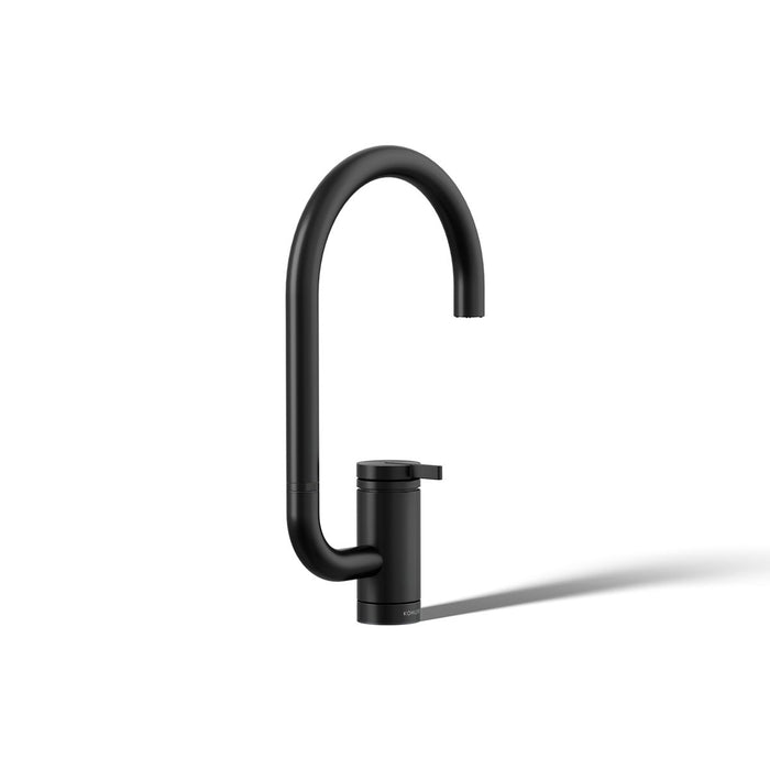 KOHLER K-28277 Components Single-handle bar sink faucet with two-function extended-reach spout, matte black - view 4