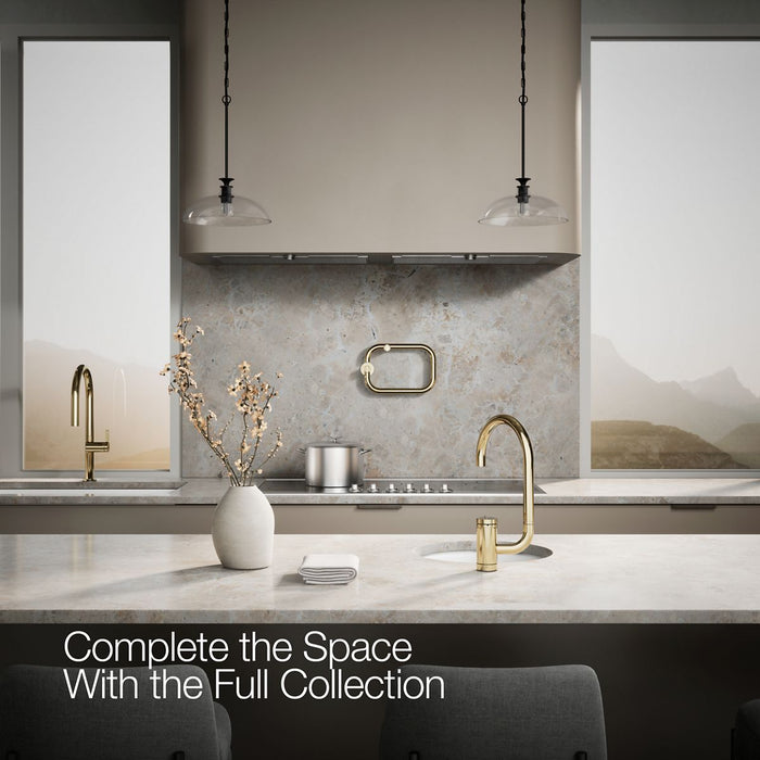KOHLER K-28277 Components Single-handle bar sink faucet with two-function extended-reach spout, vibrant french gold - view 3